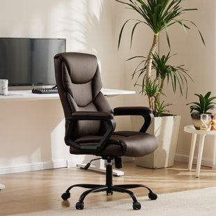 Jakorey Vegan Leather Computer Executive Chair With Adjustable Rocking Function 